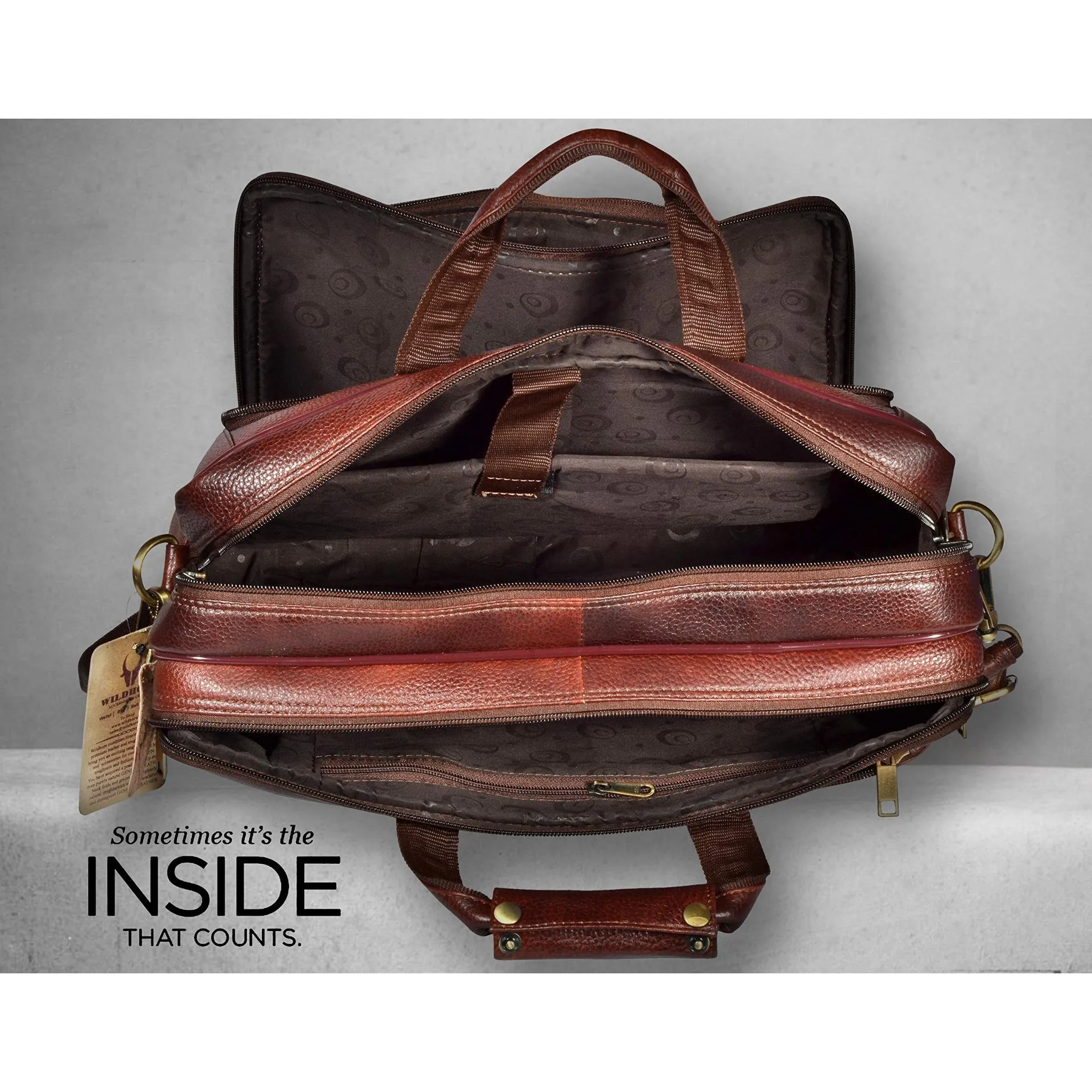 DECLAN Leather Laptop Messenger Bag for Men