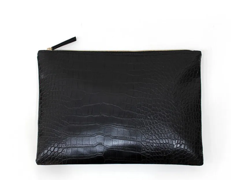 Female Stylish PU Alligator Design Clutch Purses For Mobile