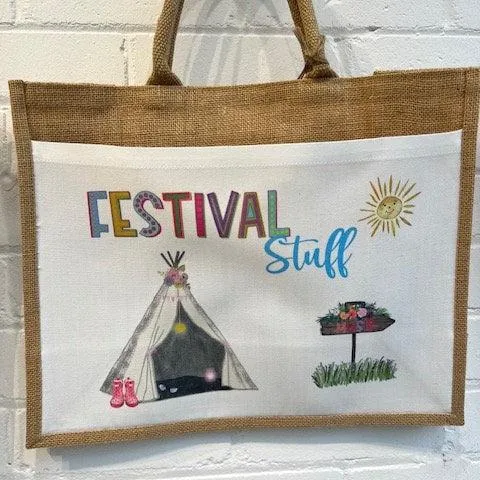 Festival Camping Jute Bag