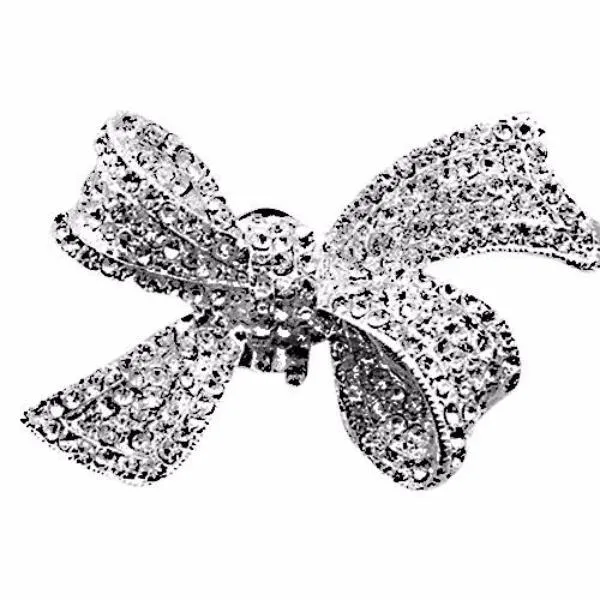 Flower Bow A Grade Rhinestones Shoe Clip