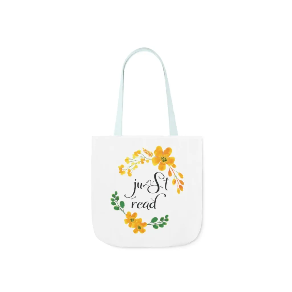 Just Read Floral Canvas Tote Bag - Vintage style