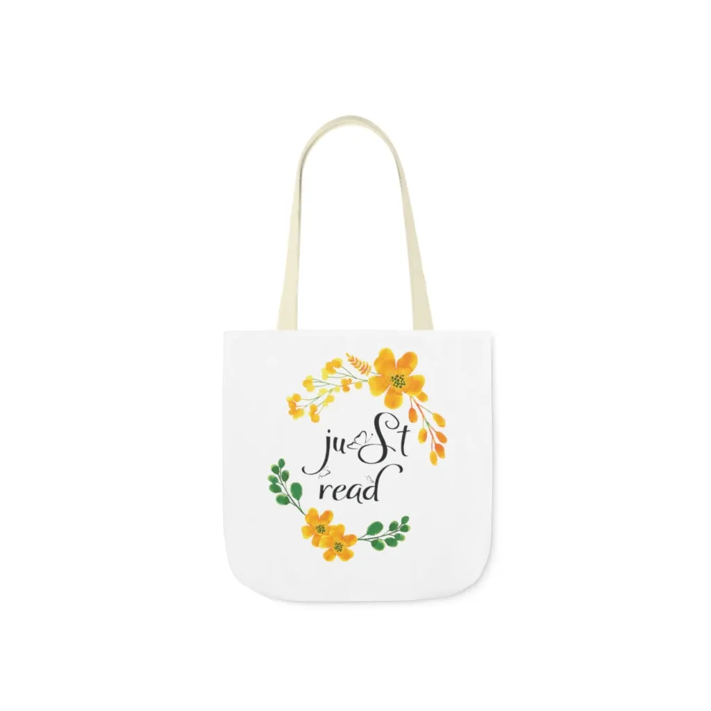 Just Read Floral Canvas Tote Bag - Vintage style