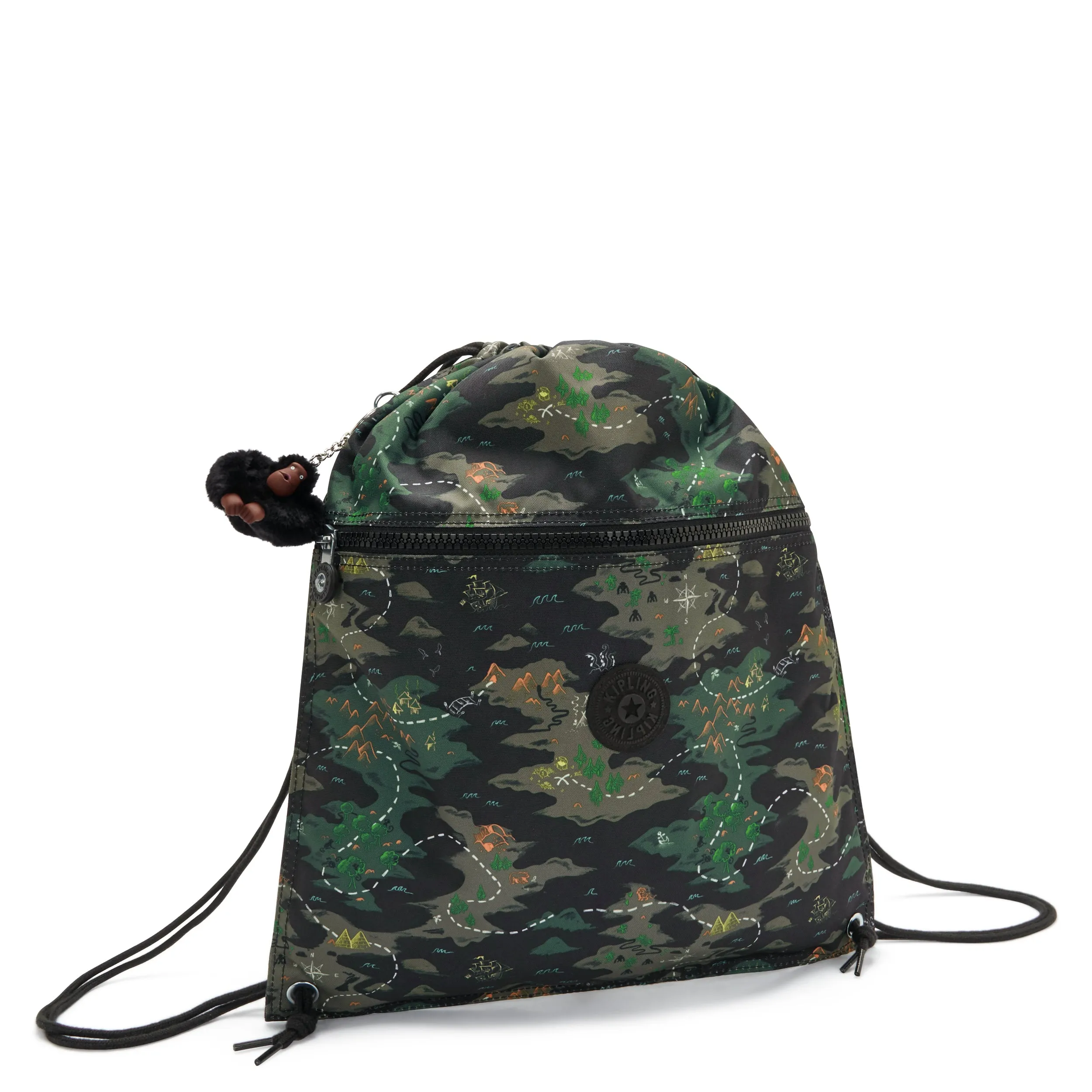 KIPLING Supertaboo Camo Treasure Medium backpack (with drawstring) I5637-3PB