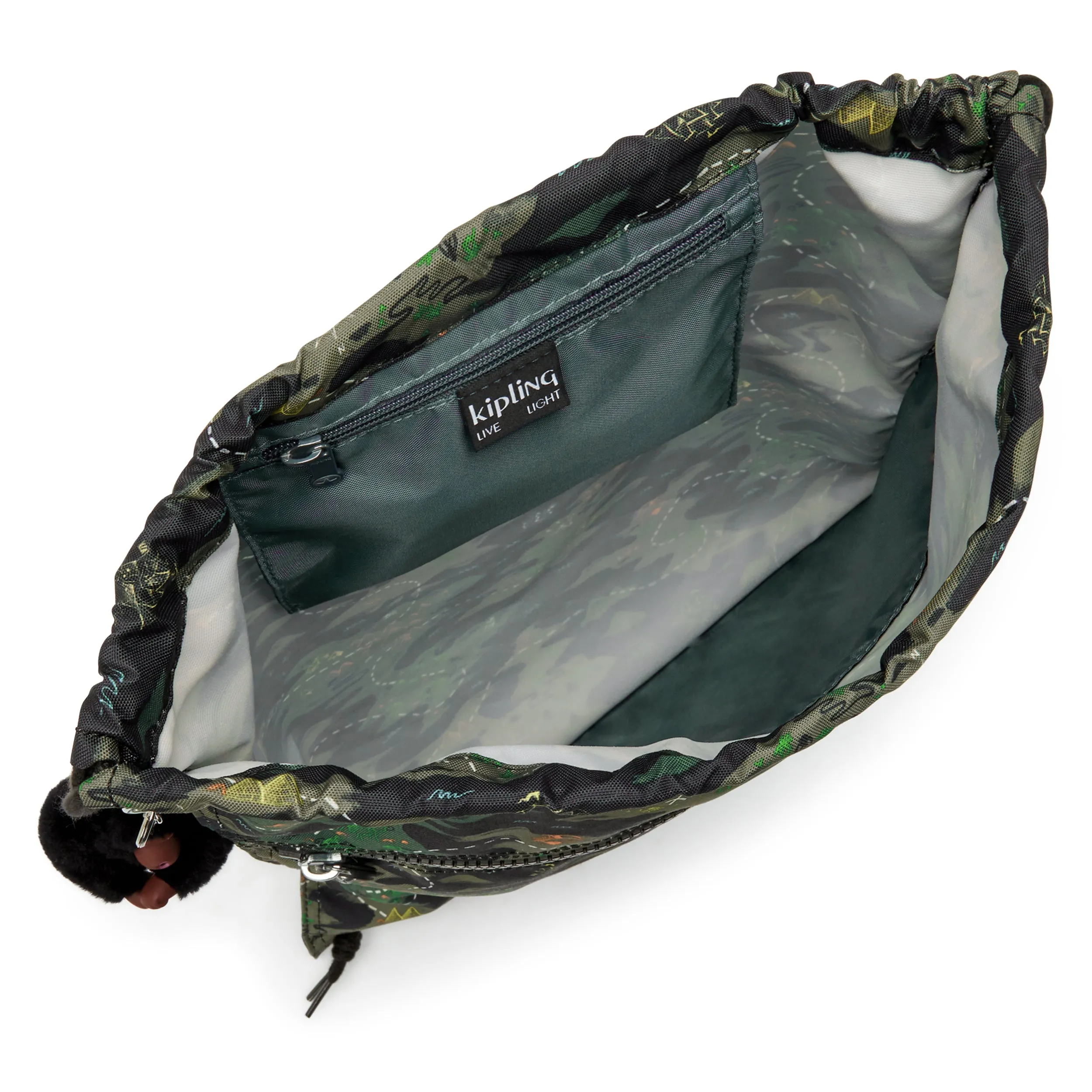 KIPLING Supertaboo Camo Treasure Medium backpack (with drawstring) I5637-3PB