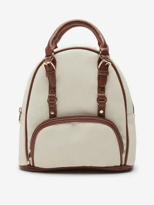 LOV Beige and Tan Backpack