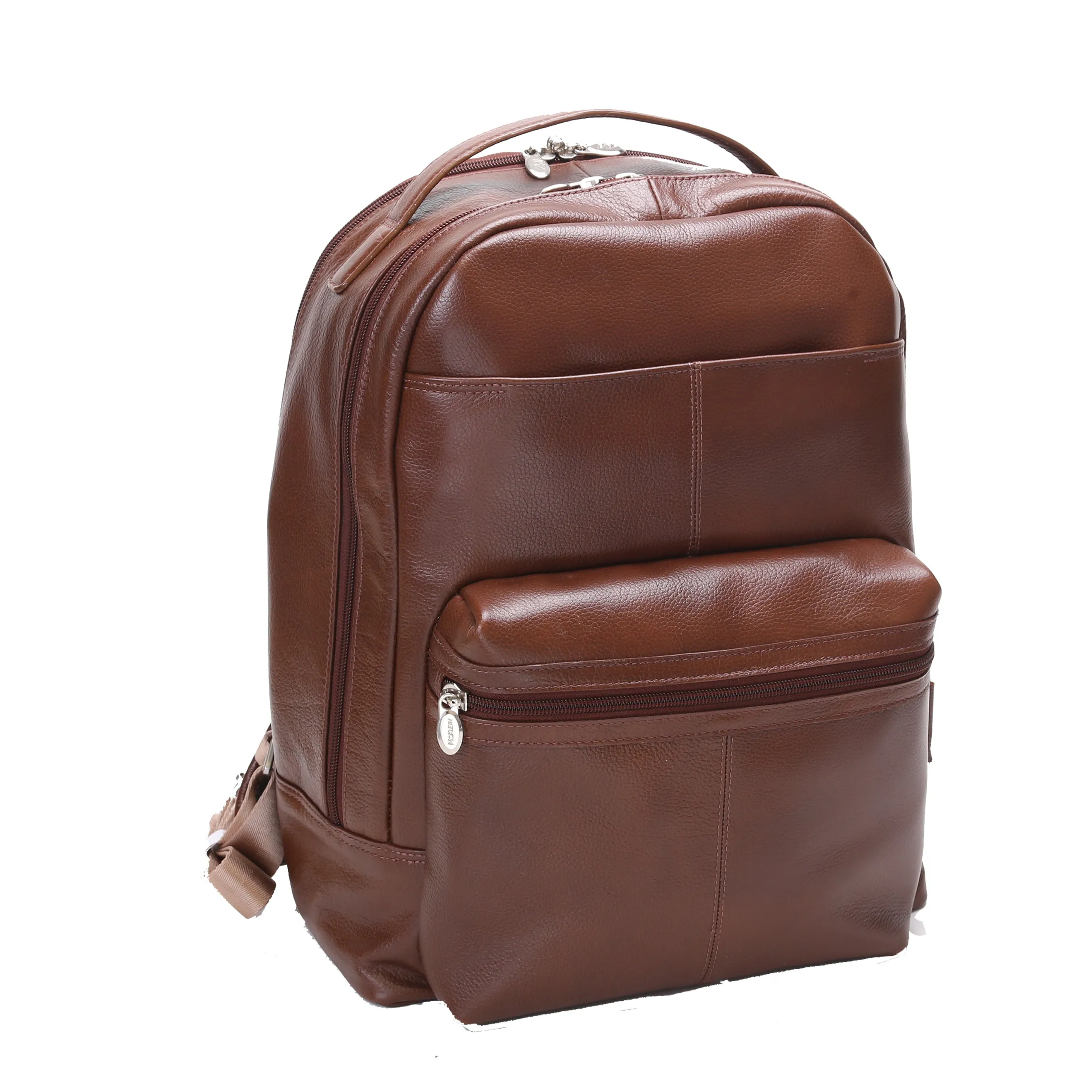 McKlein USA Parker 15" Leather Dual Compartment Laptop Backpack Assorted Colors