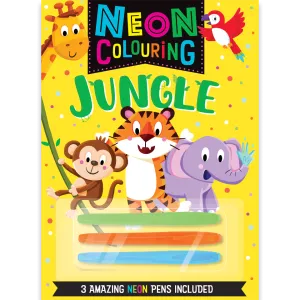 Neon Colouring Book: Jungle