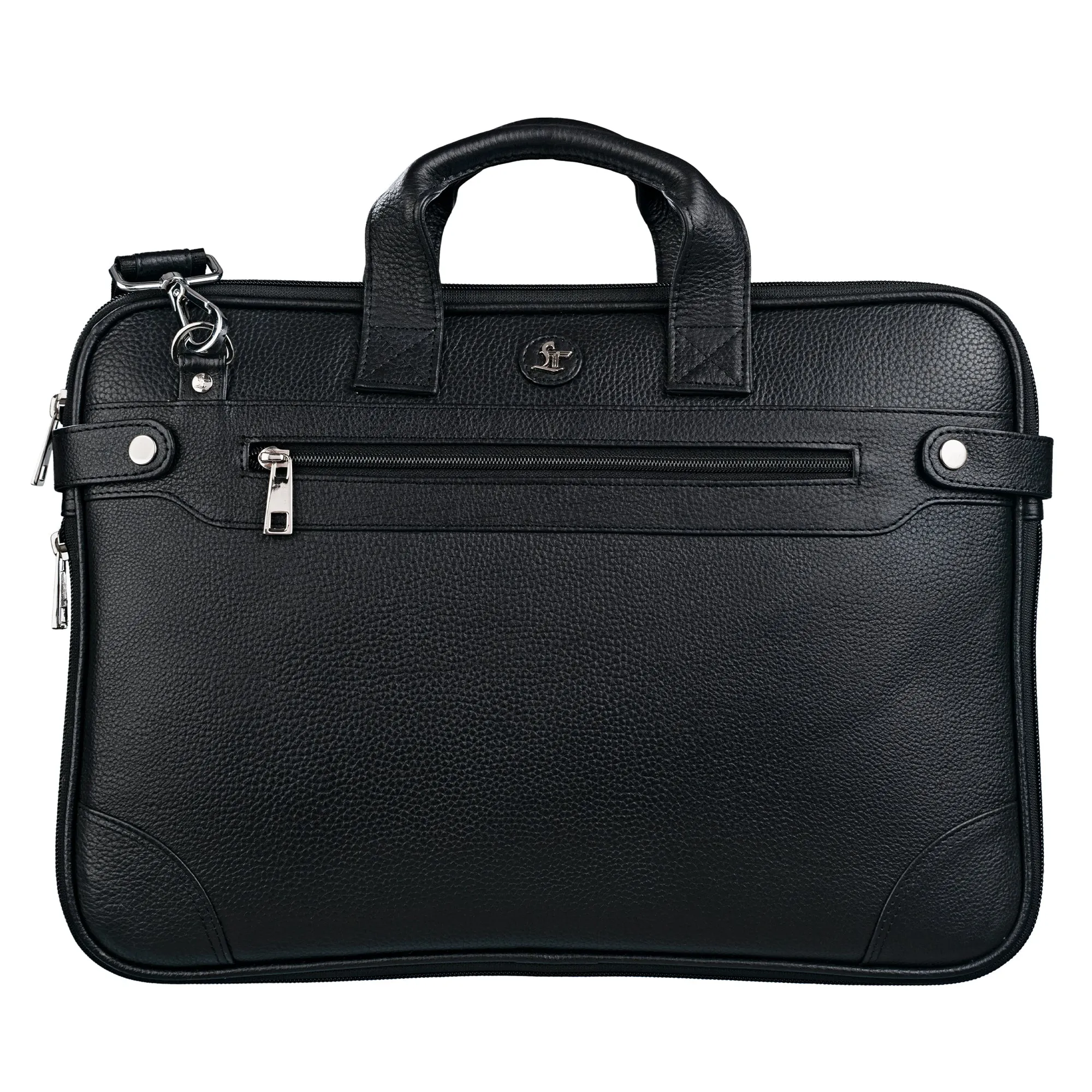 Office Folio Bag  III |Leather Office Bag | Laptop bag for Men |  Floater Black