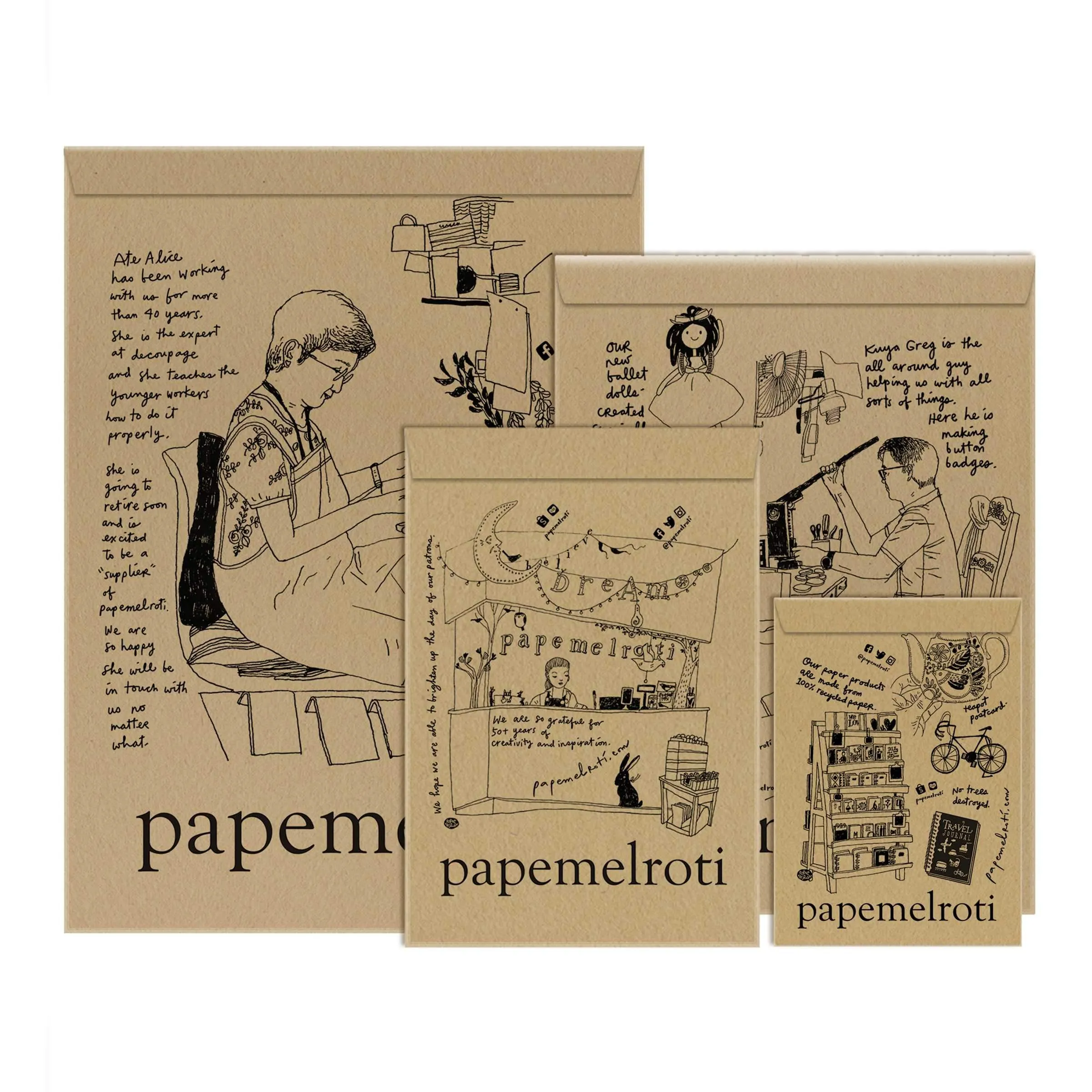 Papemelroti Branded Notion Paper Bags