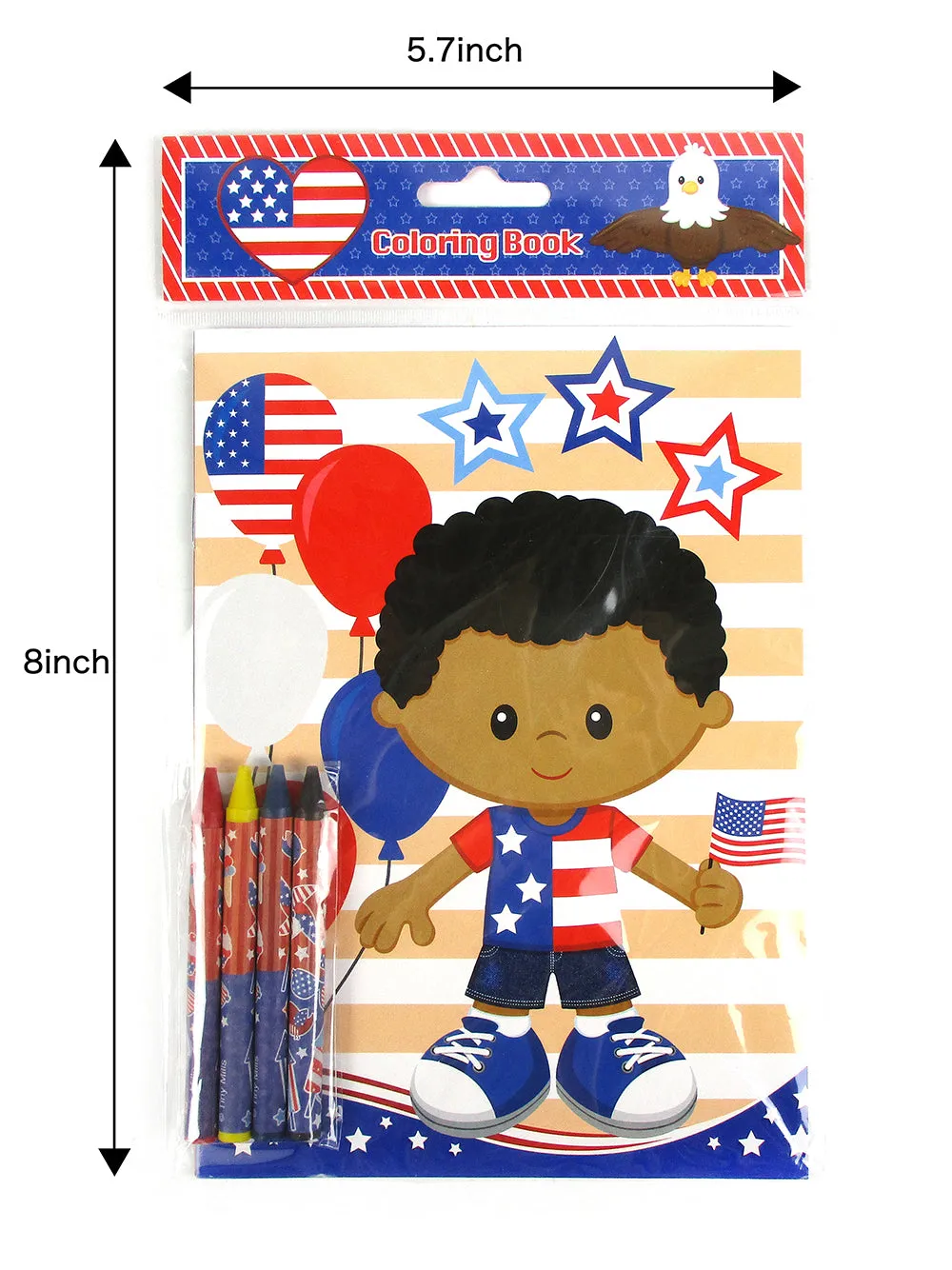 Patriotic 4th of July Coloring Books - Set of 6 or 12