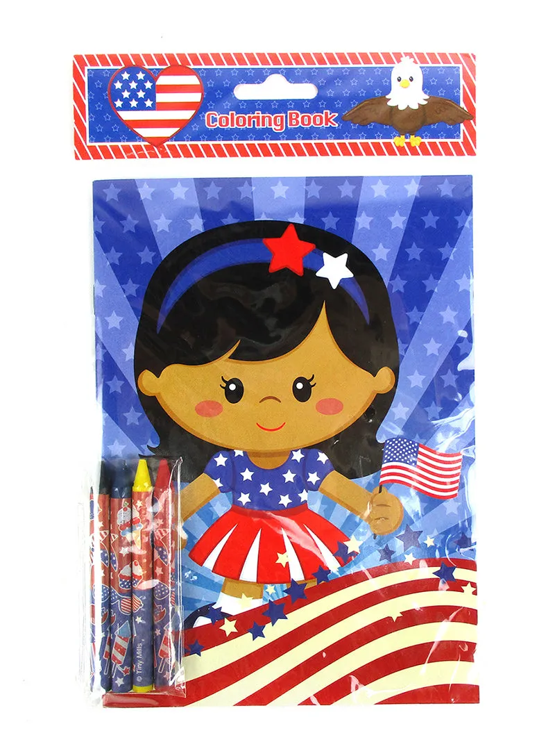 Patriotic 4th of July Coloring Books - Set of 6 or 12