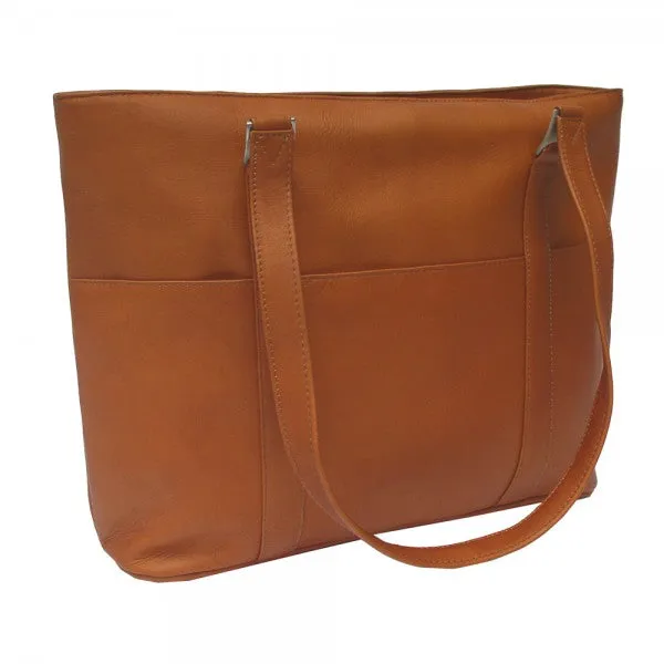 Piel Leather Computer Tote Bag Assorted Colors