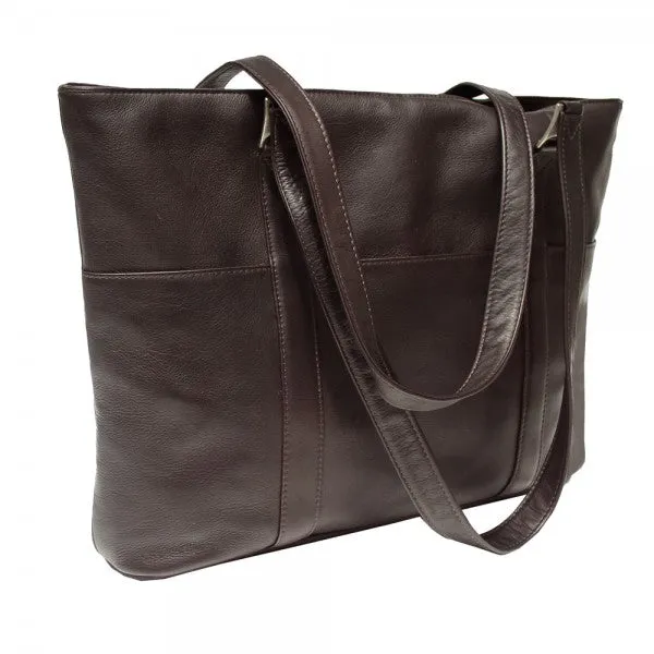 Piel Leather Computer Tote Bag Assorted Colors