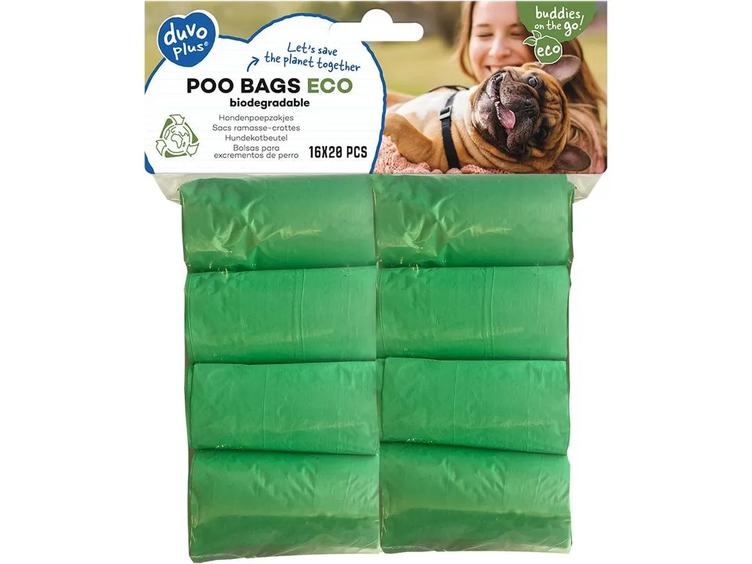 Poo bags ECO biodegradable 8x20st green