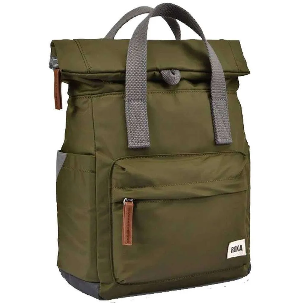 Roka Canfield B Medium Sustainable Nylon Backpack - Military Green