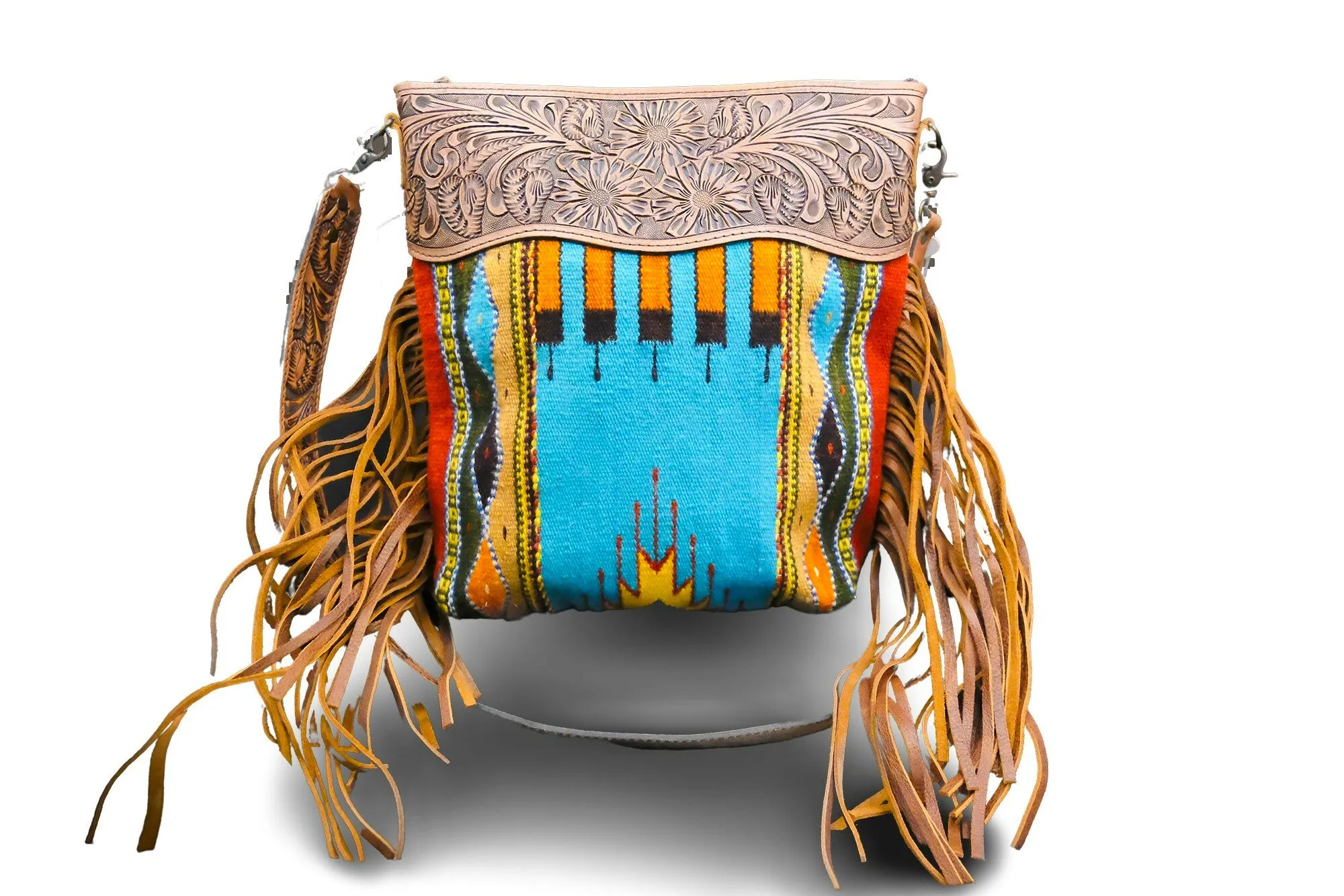 Saddle Blanket and Fringe Shoulder Bag