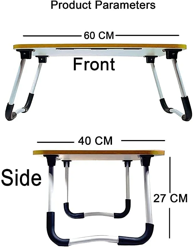 SAVYA HOME Multi-Purpose Portable Laptop Table, Foldable Wooden Desk for Bed Tray, Laptop Table, Study Table with Mug Holder, Ergonomic, Non-Slip Legs, Breakfast in Bed Table, Unicorn