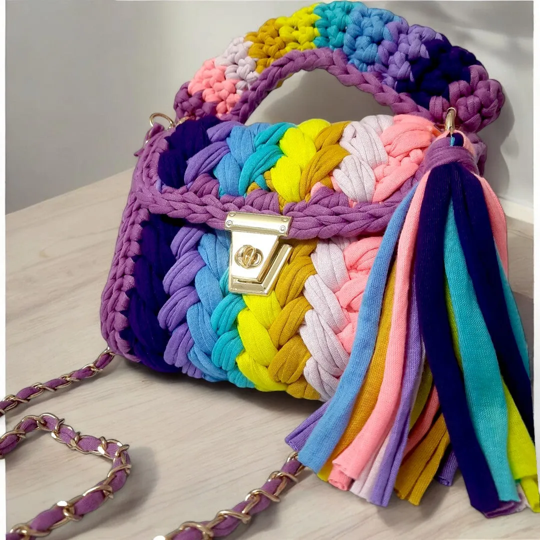 Shiroli Handmade Designer Festive Rainbow Bag