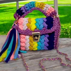 Shiroli Handmade Designer Festive Rainbow Bag