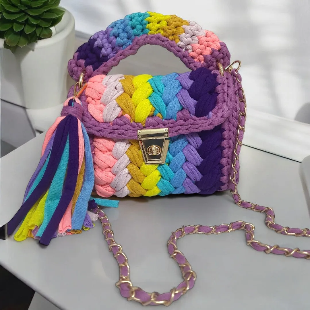 Shiroli Handmade Designer Festive Rainbow Bag