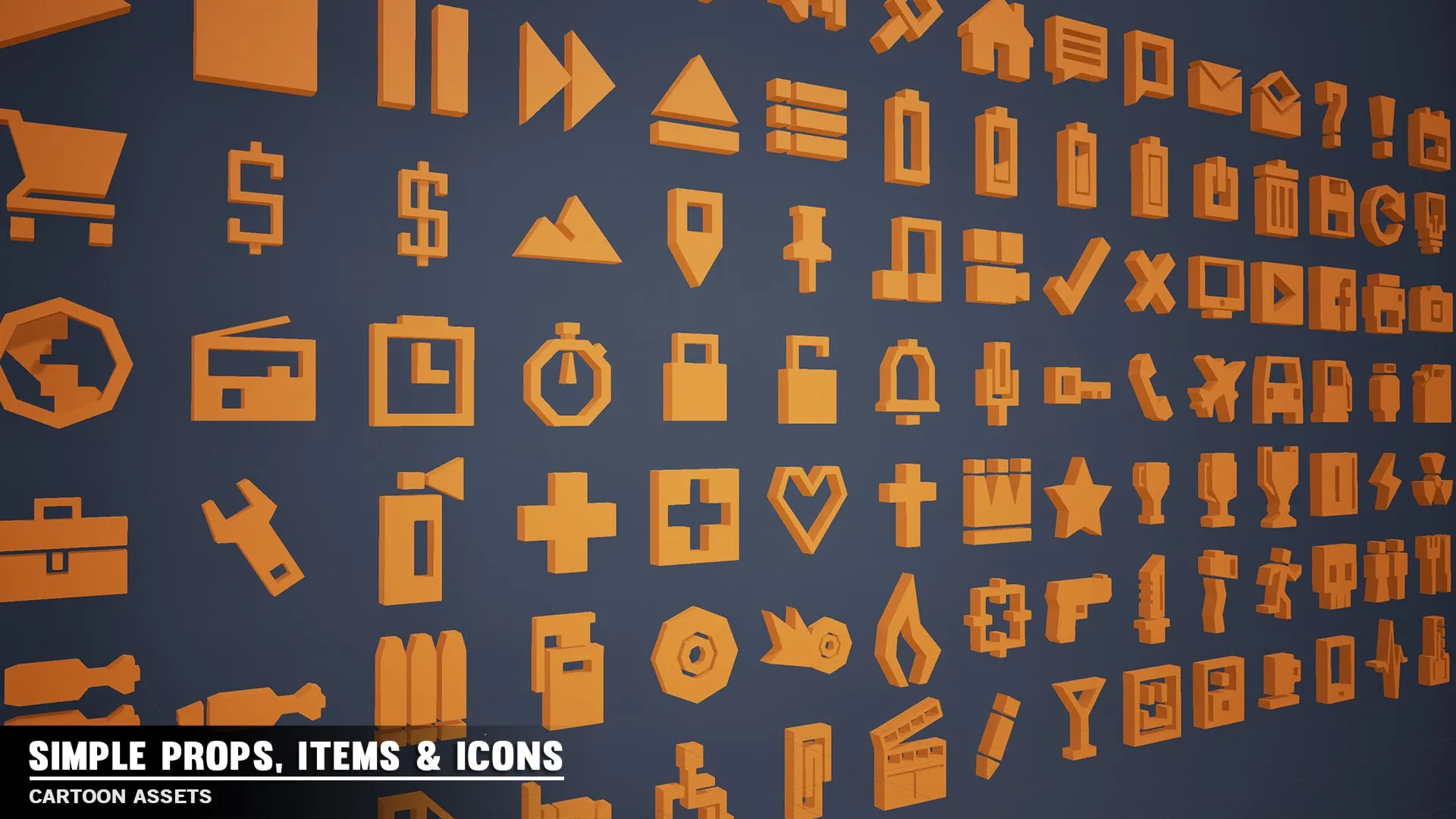 Simple Props/Items/Icons - Cartoon Assets