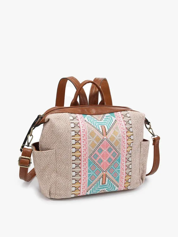 Taupe/Mint Lexie Convertible Backpack