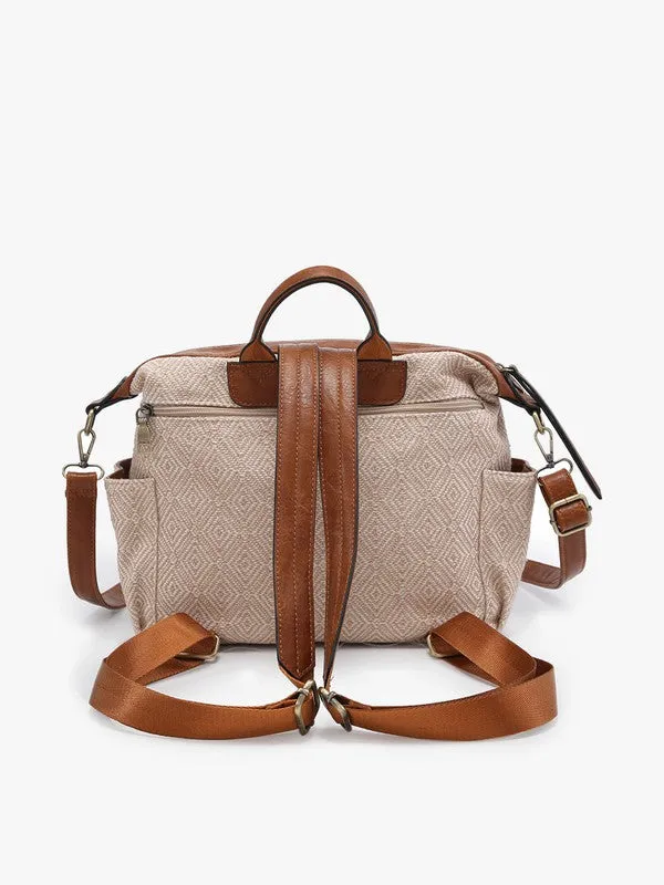 Taupe/Mint Lexie Convertible Backpack