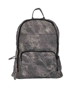 Tie Dye Denim Black Backpack