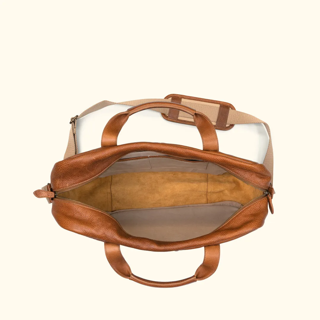 Walker Leather Pilot Bag | Rustic Tan