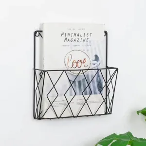 Wall Mounted Magzines&Book Orangizer Shelf(Black)