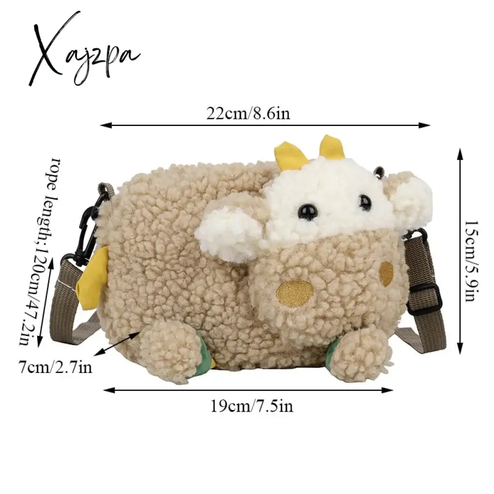 Xajzpa - Lovely Cartoon Cow Shape Shoulder Messenger Bag Kids Designer Bag Mini Crossbody Bags Small Handbags Coin Bag Purse Women'S Bag